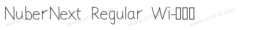 NuberNext Regular Wi字体转换